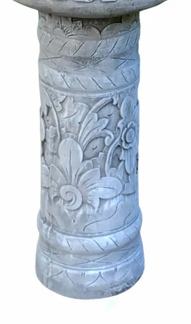  Product image 6 of the product “Batur - Straight pedestal with flower motif, Ø 15cm, 45cm H | cast stone ”